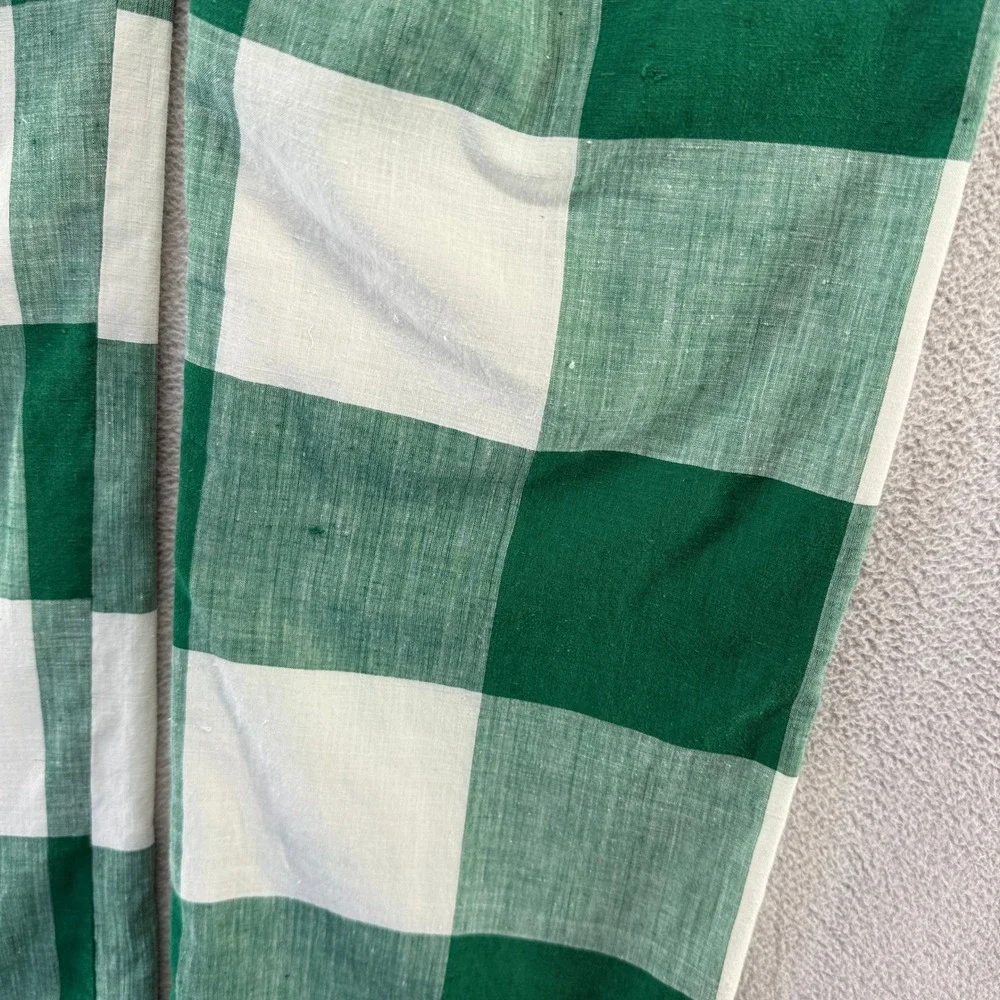 Vintage Trousers Men's 29x30 Green Plaid Wide Leg Talon 70s Connell Lucas Chelf